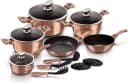 BerlingerHaus Topf-Set 15-tlg. Roségold Metallic Line Aluminium Bild 3