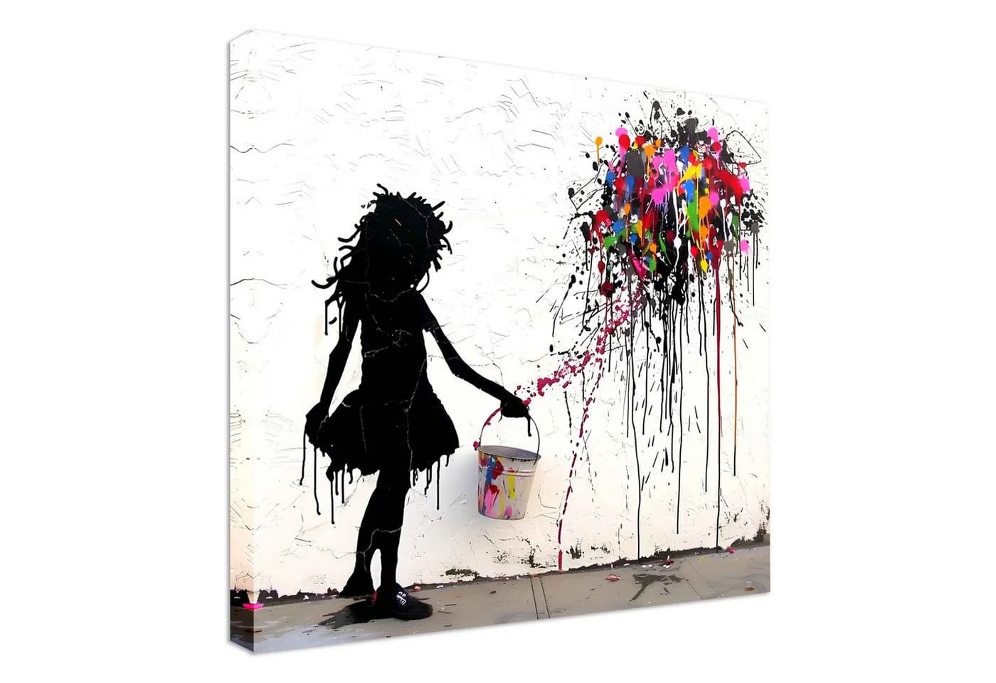 Leinwando Leinwandbild Banksy Color Crash Popart Wandbild - Bild 2
