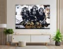 Leinwando Three Monkeys Banksy Street Art Leinwandbild Bild 1