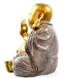 MF Buddhafigur XXL Lachende Buddha Figur Gold Grau Bild 3