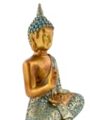 MF Buddhafigur Zenharmony Gold Türkis Polyresin Skulptur Bild 5