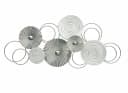 MF Wanddeko Sixo Metall Wandschmuck Silber Weiss Bild 2