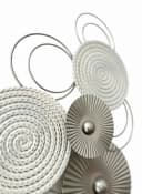 MF Wanddeko Sixo Metall Wandschmuck Silber Weiss Bild 3