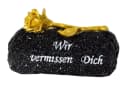 MF Grabengel mit Spruch „Wir Vermissen Dich“ Polyresin Grau Bild 1