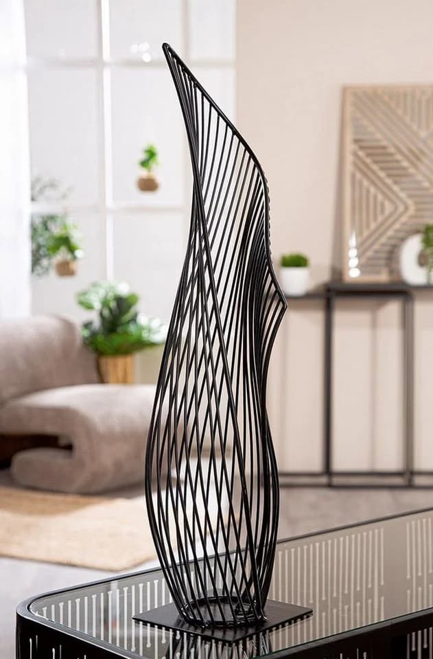 MF Dekoobjekt Der Schwung – Elegante Skulptur aus schwarzem Metall - Bild 2