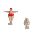 GILDE Dekofigur 2er Set Figur Tante Elli in Rot & Mint mit Rettungsring Bild 4