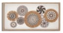 MF Wanddekoobjekt Nara Mandala Boho Natur Bast Relief 70x35cm Bild 1