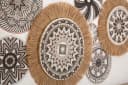 MF Wanddekoobjekt Nara Mandala Boho Natur Bast Relief 70x35cm Bild 3