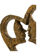 MF Skulptur Ewige Liebe Gold Liebende Gesichter Bild 5