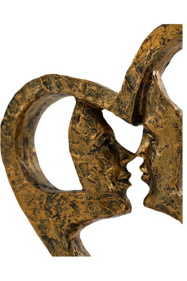 MF Skulptur Ewige Liebe Gold Liebende Gesichter - Bild 5