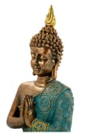 MF Buddhafigur Dhyana Mudra Shanti Türkis Gold Dekorative Figur Bild 1