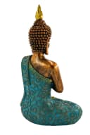MF Buddhafigur Dhyana Mudra Shanti Türkis Gold Dekorative Figur Bild 4