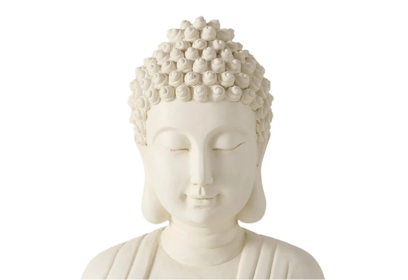 MF Buddhafigur Serenity Cremeweiß Handgearbeitet - Bild 3