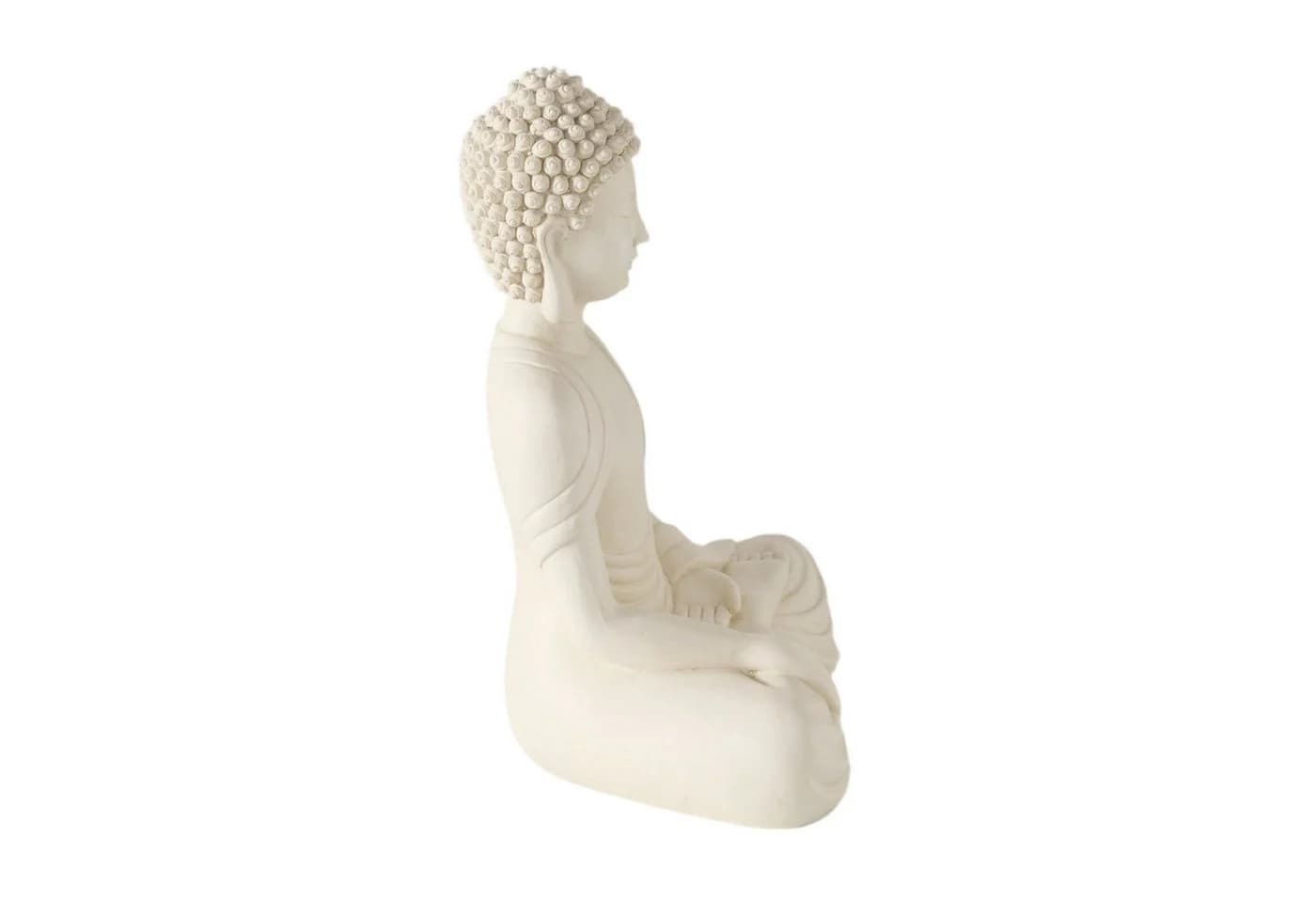MF Buddhafigur Serenity Cremeweiß Handgearbeitet - Bild 4