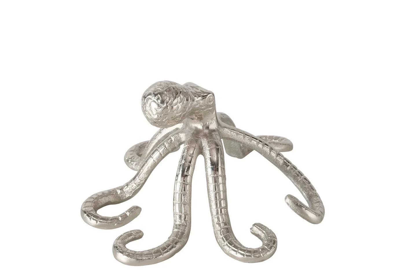 MF Dekofigur Octopus Silber Glänzend Aluminium