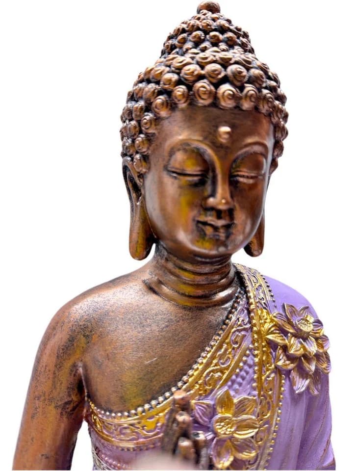 MF Buddhafigur Lotusgelassenheit Lila Gold