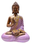 MF Buddhafigur Lotusgelassenheit Lila Gold Bild 2