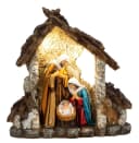 MF Krippenfigur Krippenhaus mit LED Beleuchtung 23cm Polyresin Weihnachtsdeko Bild 5