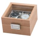 mixed24 Uhrenbox Holz 2 Uhren Glasdeckel Braun Bild 4