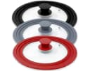 mixed24 Pfannendeckel 2er Set Silikon Schwarz Universalgröße 20-30cm Bild 2