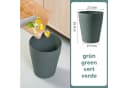 Sinoba Papierkorb rund 12L Grün Kunststoff Modern Bild 1