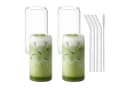 mixed24 Gläser-Set 4er 500ml inkl. Glashalm Modern Transparent Bild 2