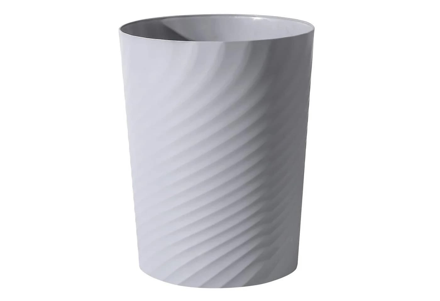 Sinoba Papierkorb Modern Grau Kunststoff 12L Rund - Bild 2