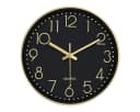 mixed24 Wanduhr 30cm Weiß Gold Schwarz Modern Bild 1