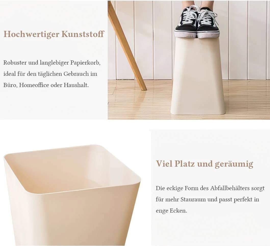 Sinoba Papierkorb 6102 eckig Schwarz Kunststoff