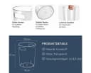 Sinoba Papierkorb 888 Transparent Hochwertiges PET Modern Bild 1