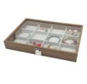 mixed24 Schmuckkasten Holz mit 12 Fächern und Echtglas-Deckel Bild 4