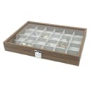 mixed24 Schmuckkasten Holz 24 Fächer mit Echtglas-Deckel Bild 1