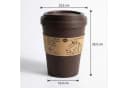 Sinoba Papierkorb XXL Kaffeebecher mit Schwingdeckel 11 Liter Braun Bild 1