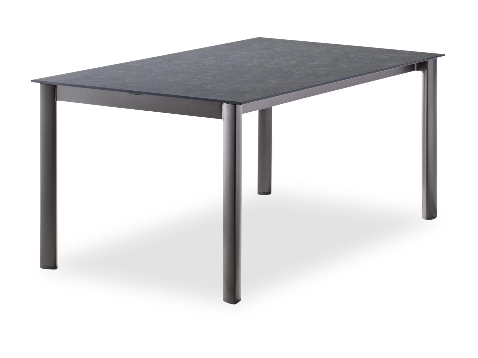 SIEGER Gartentisch Exclusiv Ausziehtisch Aluminium Grau Schiefer-Optik