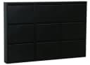 ebuy24 Schuhschrank Pisa 9 Türen Metall Schwarz Bild 2