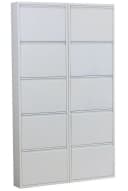 ebuy24 Schuhschrank Pisa 10 Türen Weiß Metall Bild 2