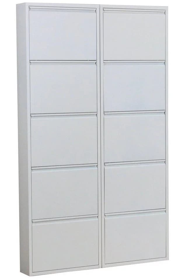ebuy24 Schuhschrank Pisa 10 Türen Weiß Metall - Bild 2