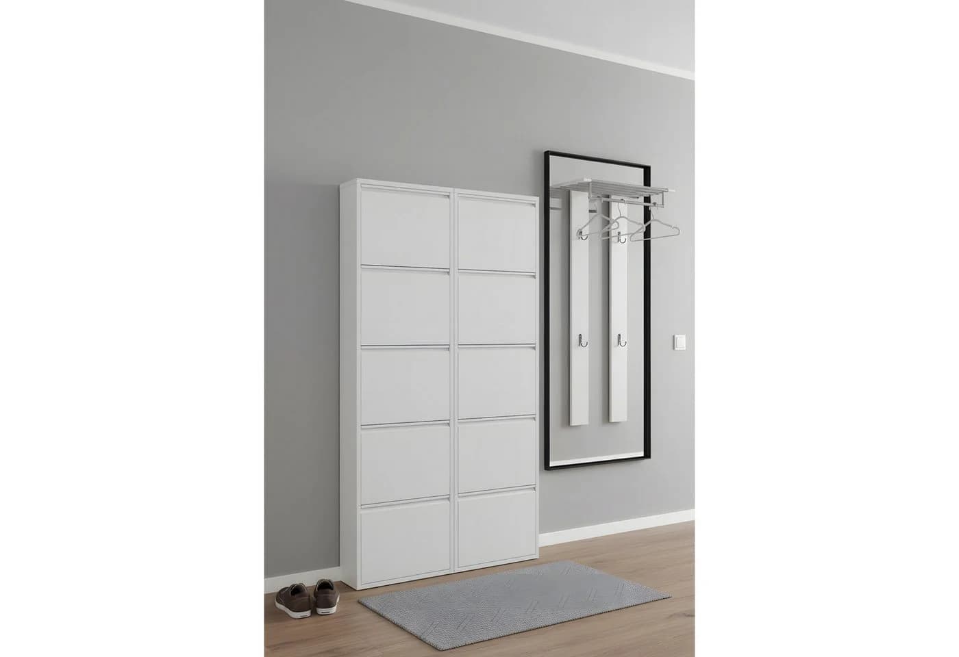ebuy24 Schuhschrank Pisa 10 Türen Weiß Metall - Bild 3