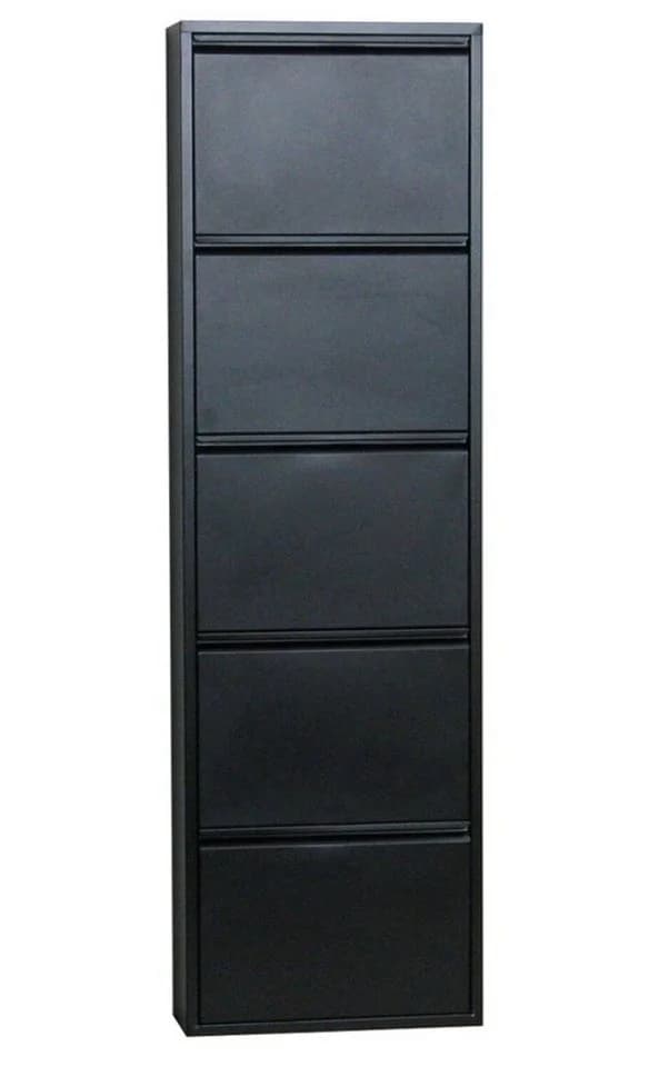 ebuy24 Schuhschrank Pisa 5 Türen Metall Schwarz - Bild 2