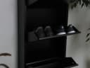 ebuy24 Schuhschrank Pisa 5 Türen Metall Schwarz Bild 4