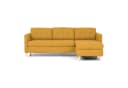 ebuy24 Sofa Marino Chaiselongue Currygelb mit Holzbeinen Bild 3