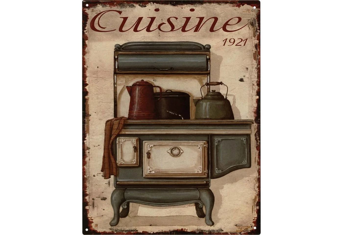 Moritz Metallschild Cuisine 1921 Vintage Retro Deko