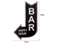 Moritz Metallschild Bar Happy Hours Retro Deko Schwarz Bild 3