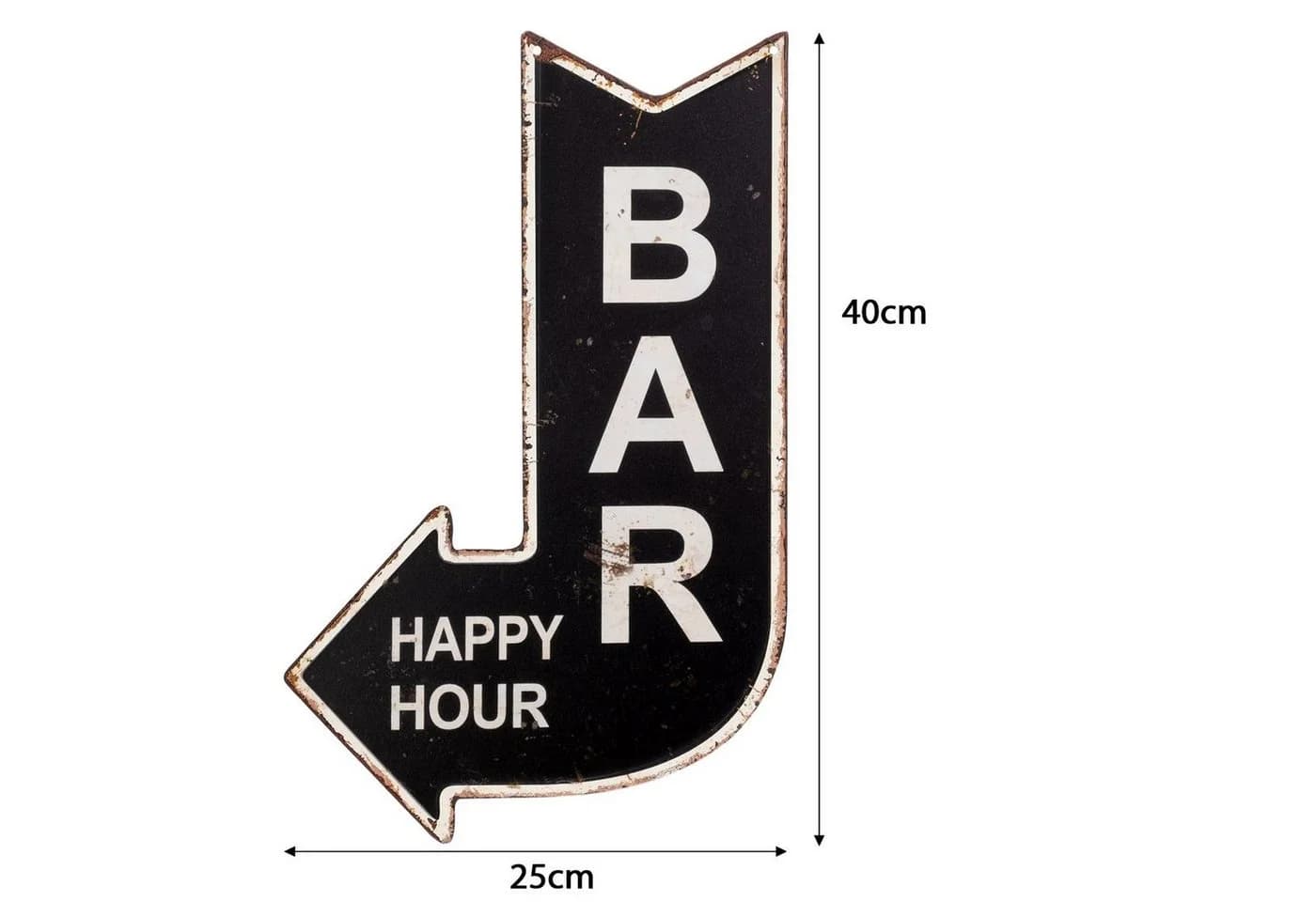 Moritz Metallschild Bar Happy Hours Retro Deko Schwarz - Bild 3