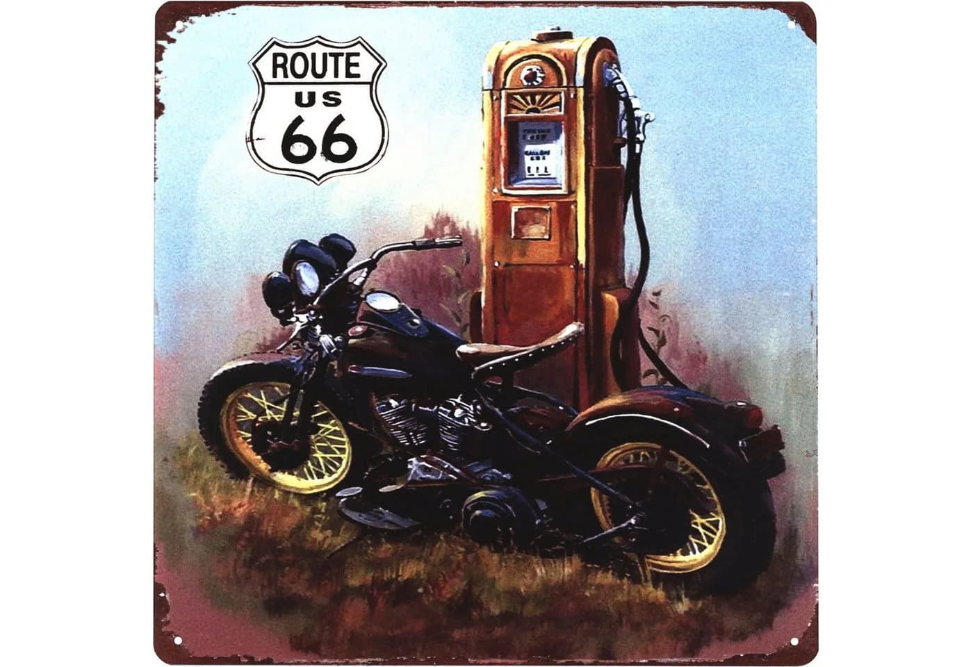 Moritz Metallschild Route 66 Vintage Retro Deko