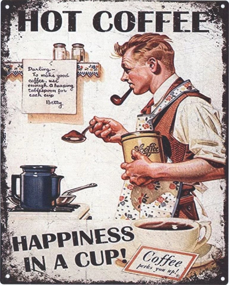 Moritz Metallschild Hot Coffee Happiness 20 x 25 cm - Bild 2