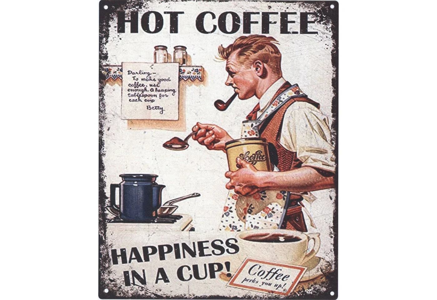 Moritz Metallschild Hot Coffee Happiness 20 x 25 cm - Bild 4