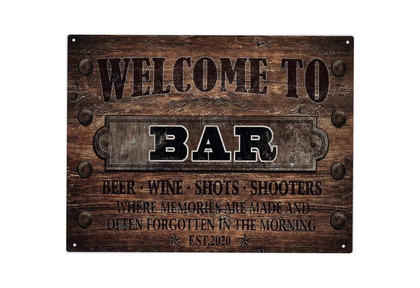 Moritz Metallschild Wine Beer Shots Bar 25 x 33 cm - Bild 4