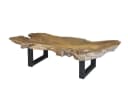 Couchcenter Couchtisch Teakholz Baumkanten Wohnzimmer Tisch 120 cm Bild 5