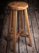 Couchcenter Barhocker Teakholz Massiv Barhocker Rund Semar Bild 1